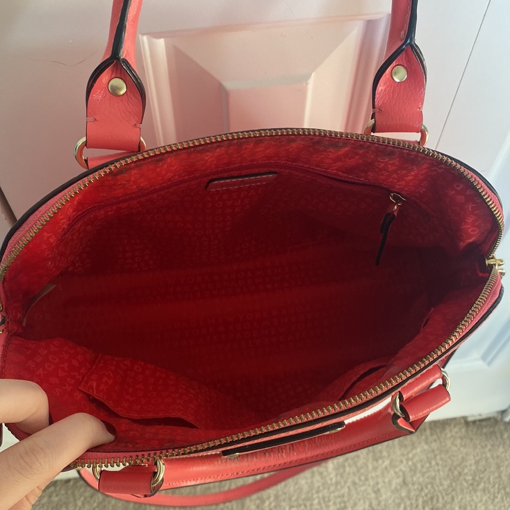 Kate Spade Beautiful Pink Satchel Handbag With Crossbody Strap With Handles - Picture 7 of 14